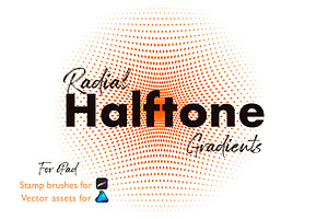 Radial halftone gradients for iPad
