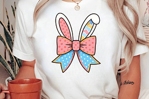 Easter Bunny PNG Retro Coquette Desi, an Illustration by DreamPrint404