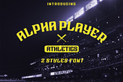 ALPHA PLAYER 2 styles font, a Font by bazzier_graphik (Thumbnail 1 of 7)
