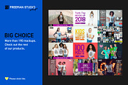T-Shirt Mock-Up Set, a Shirt Mockup by Freeman Studio (Thumbnail 10 of 15)