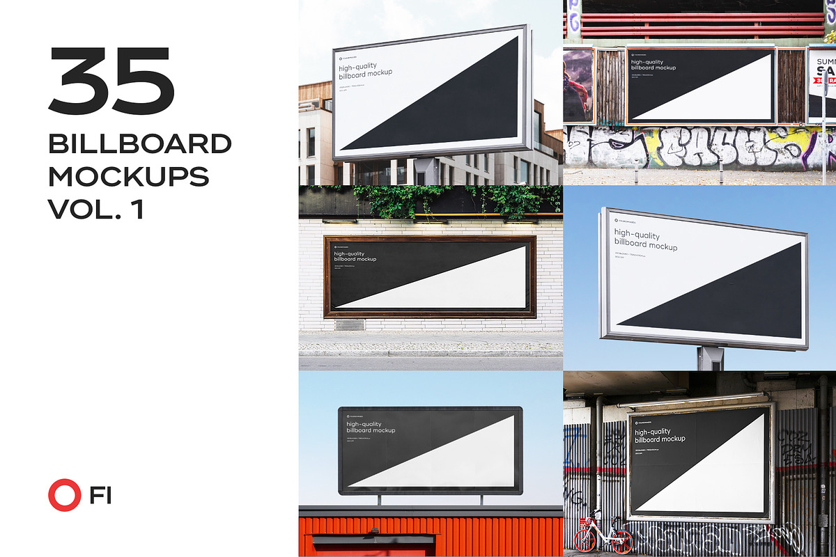 Billboard Mockup Template Bundle, a Print Template by FoundImages (Photo 1 of 36)