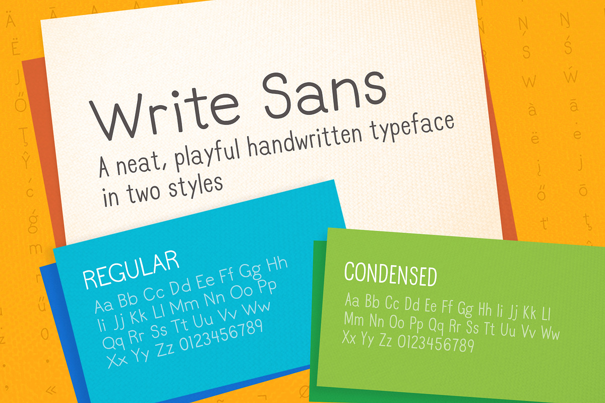 Write Sans Regular + Condensed