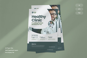 Healthy Clinic - Flyer, a Brochure Template by Izdihaar_Studio