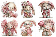 Whimsical Easter Bunny Clipart, an Illustration by Daily.Designs (Thumbnail 4 of 8)