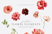 FLORAL WINTER BOX Watercolor Bundle, a Seasonal Illustration by Muse Artist (Thumbnail 70 of 95)