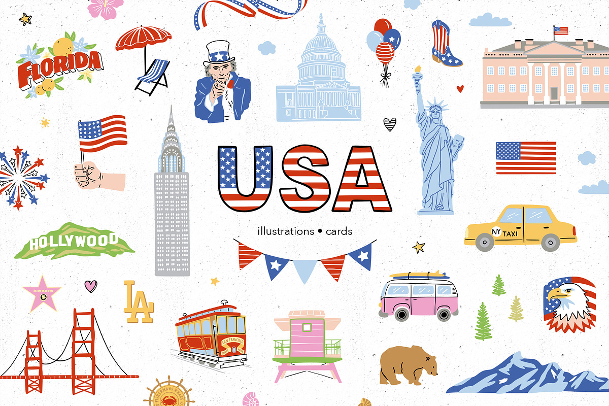 USA Clipart Collection, an Illustration by Redchocolate (Photo 1 of 9)