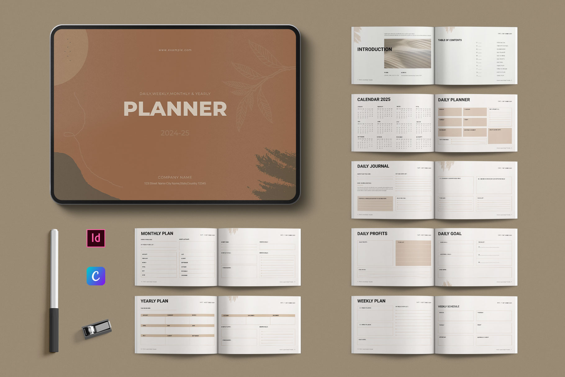 Planner Layout Design Template, a Brochure Template by E-Type