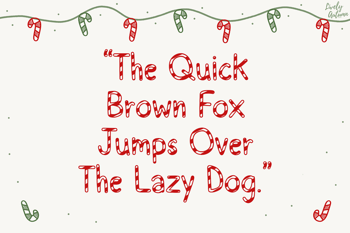 Candy cane | Christmas Display font, a Handwritten Font by LivelyAutumn11.11 (Photo 4 of 5)