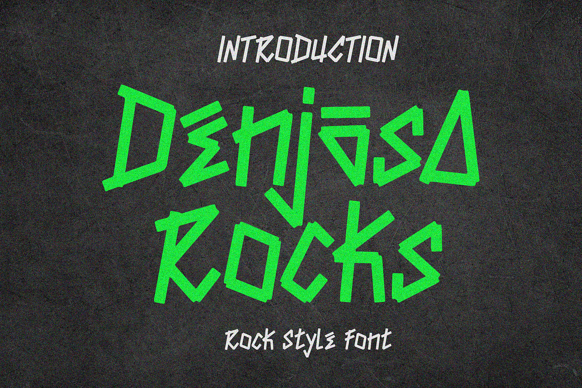 Denjasa Rocks Decorative Font, a Handwritten Font by ENATIVE (Photo 1 of 5)