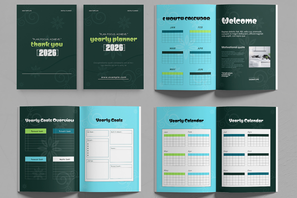 Yearly Planner Design Template, a Brochure Template by MightyDesign (Photo 2 of 6)