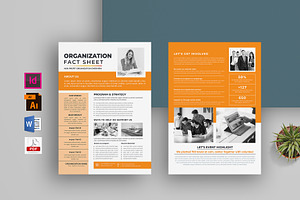 Nonprofit Organization Fact Sheet, a Stationery Template by obayes