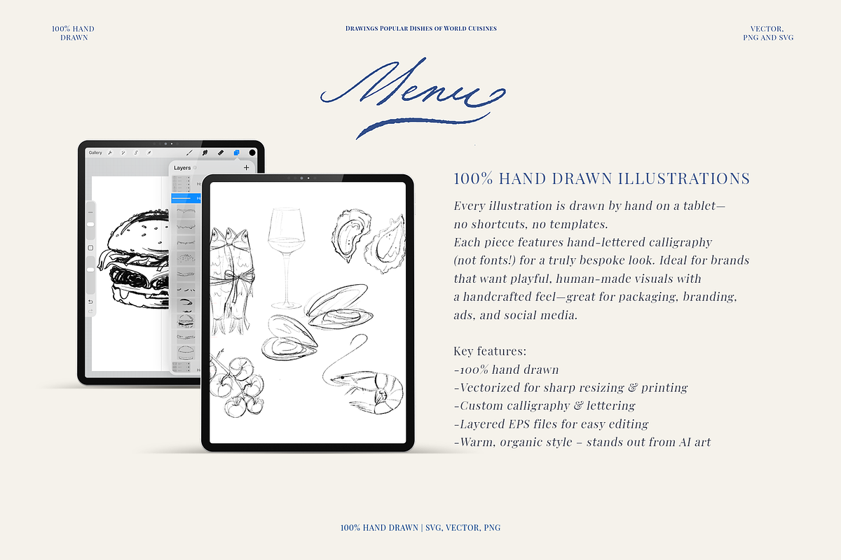 Hand Drawn Food & Menu Illustration, a Food Illustration by Summer Nightingale Art (Photo 14 of 16)
