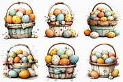 Easter Eggs Basket Clipart Png, an Illustration by Craft Nest (Thumbnail 5 of 11)