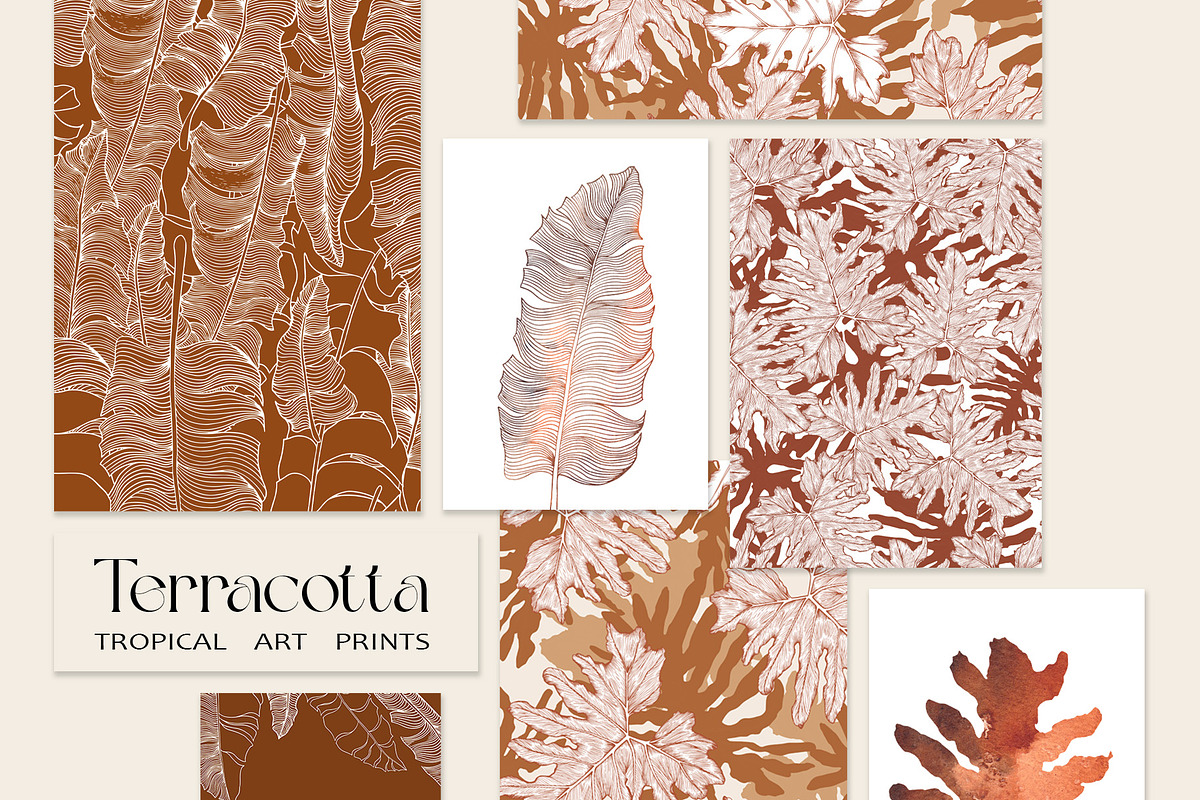 Tropical abstract leaves, a Decorative Illustration by Jeanna Draw (Photo 9 of 15)