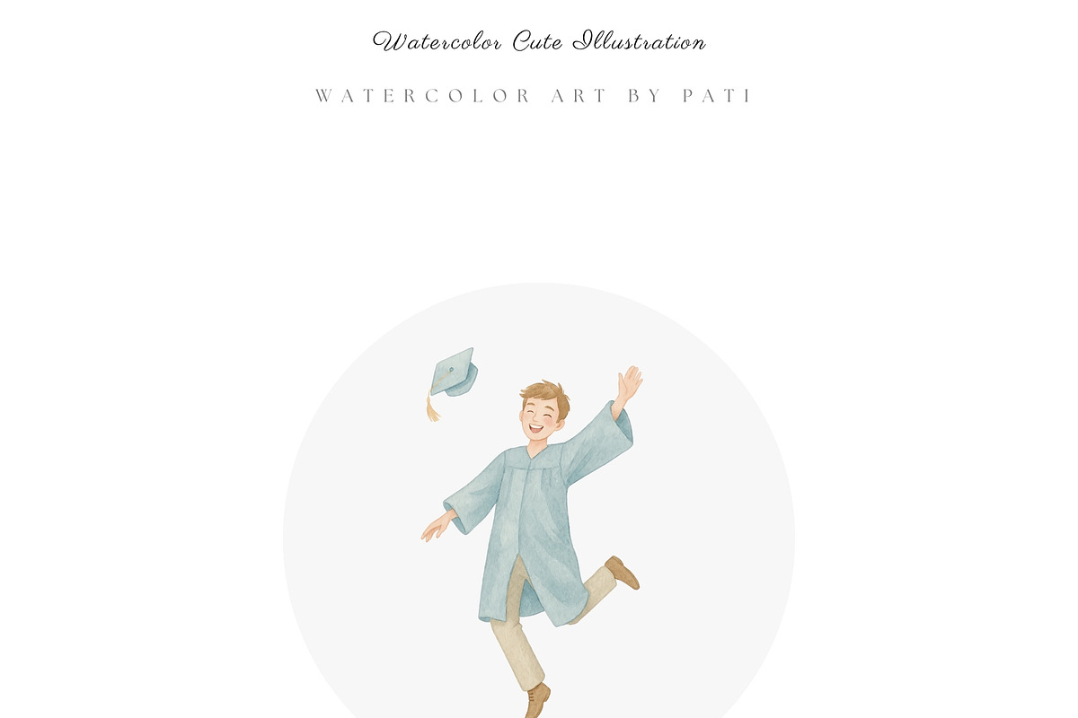 Watercolor Graduation Collection, an Illustration by Pati Paints (Photo 4 of 11)