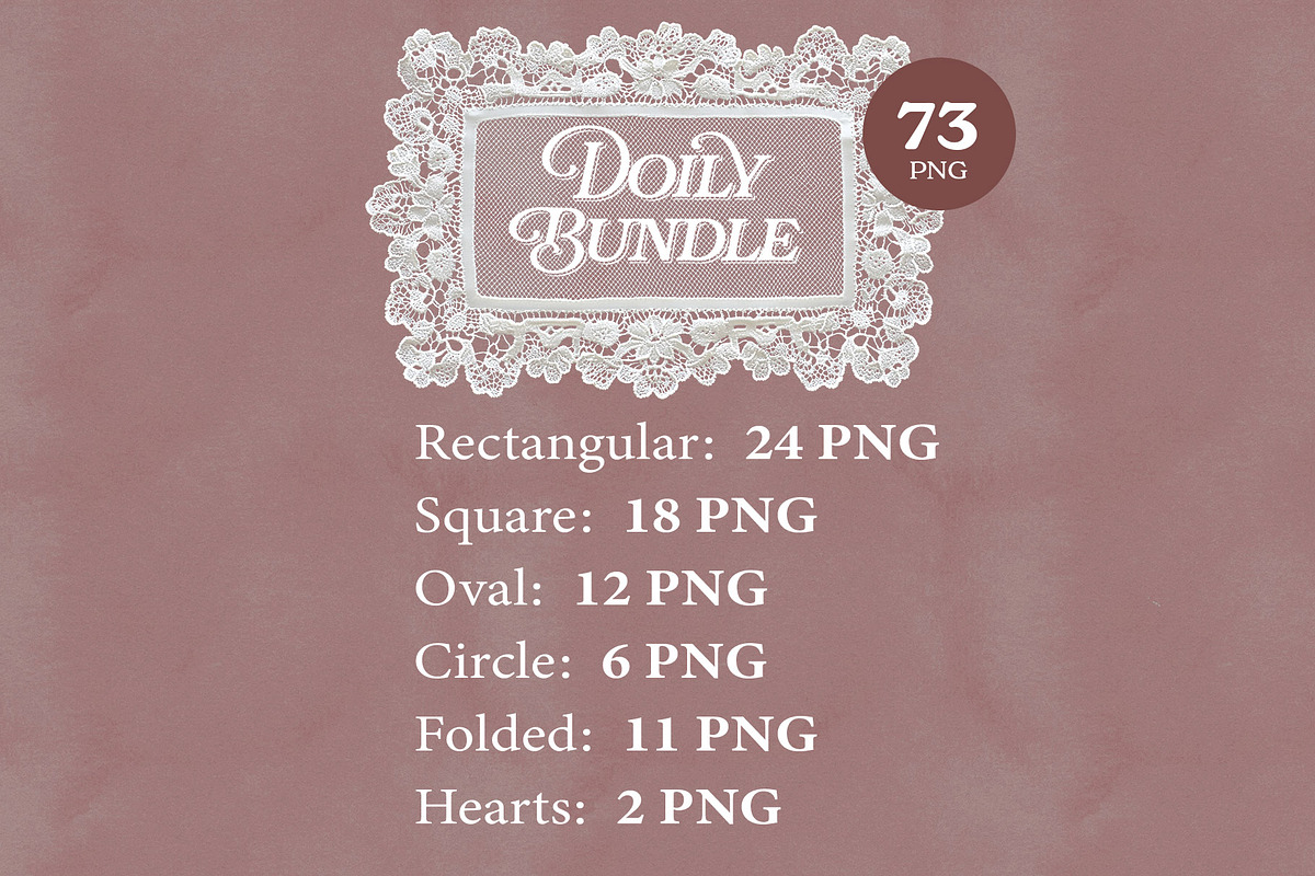 Vintage Fabric Doilies Bundle PNG, an Object Graphic by Marie T (Photo 2 of 24)