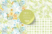 Trio 7 Granny Chic Patterns, a Pattern Graphic by Webvilla Studio (Thumbnail 1 of 8)