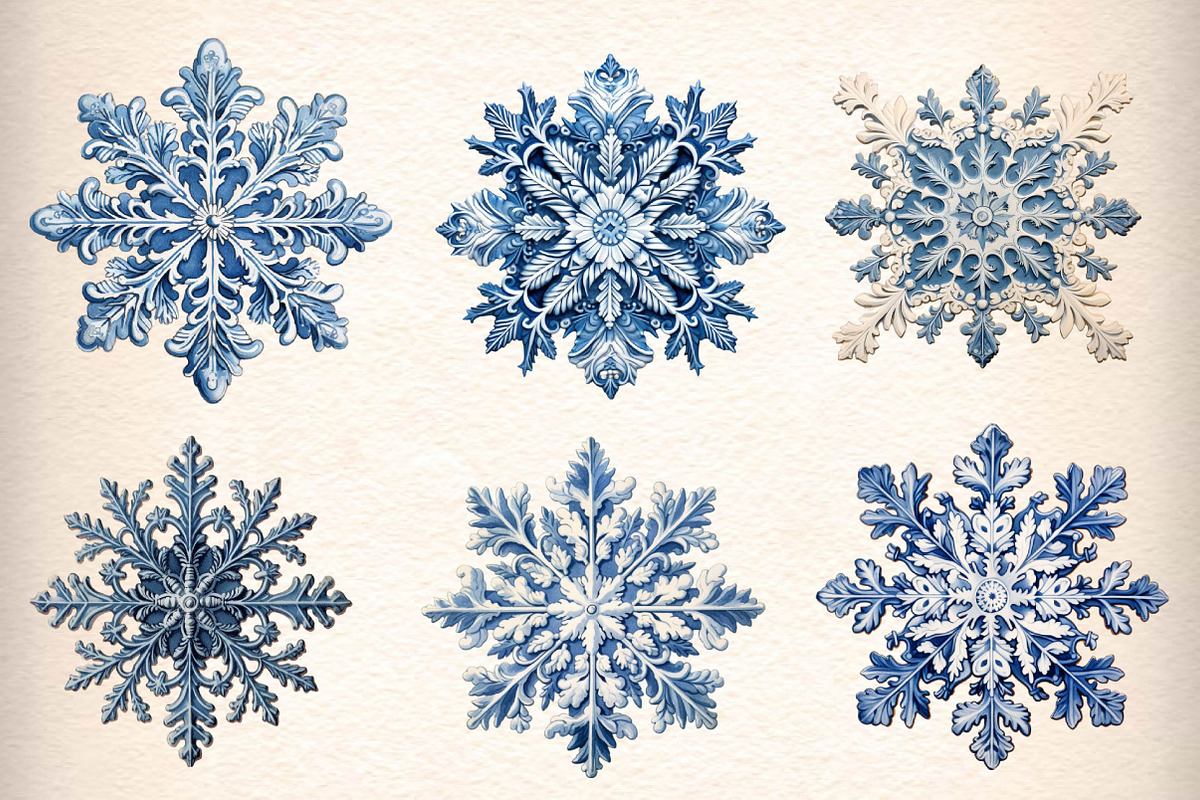 Watercolor Snowflake Png Clipart, an Illustration by CreationArt (Photo 3 of 5)