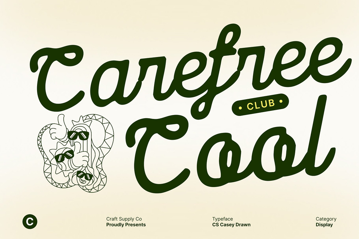 CS Casey Drawn, a Script Font by Craft Supply Co. (Photo 6 of 8)