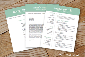 Resume, Cover Letter, Reference 3-Pk