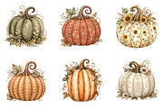 Preppy Boho Fall Pumpkin Clipart, a Seasonal Illustration by Designworld (Thumbnail 3 of 6)