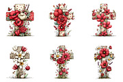 Floral Easter Cross Clipart, an Illustration by CreationArt (Thumbnail 4 of 6)