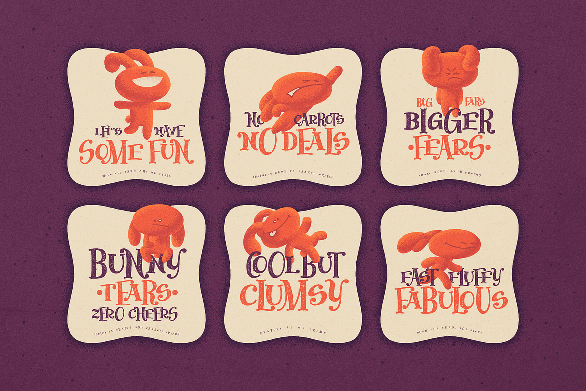 Jumping Rabbit - Funny Font, a Slab Serif Font by Gleb Guralnyk (Photo 5 of 8)