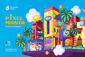 Pixel Mania Affinity Brushes, a Brush Add-On by brushapes.com