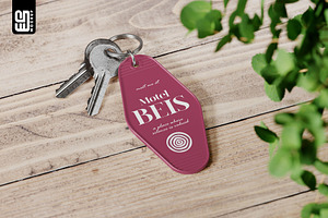 Motel Style Keychain Mockup