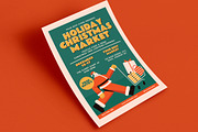 Retro Green Christmas Market Flyer, a Flyer Template by Guuver (Thumbnail 2 of 3)