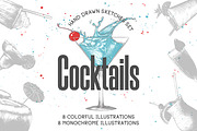 Hand drawn cocktails collection, a Food Illustration by Akimo Mia (Thumbnail 1 of 5)