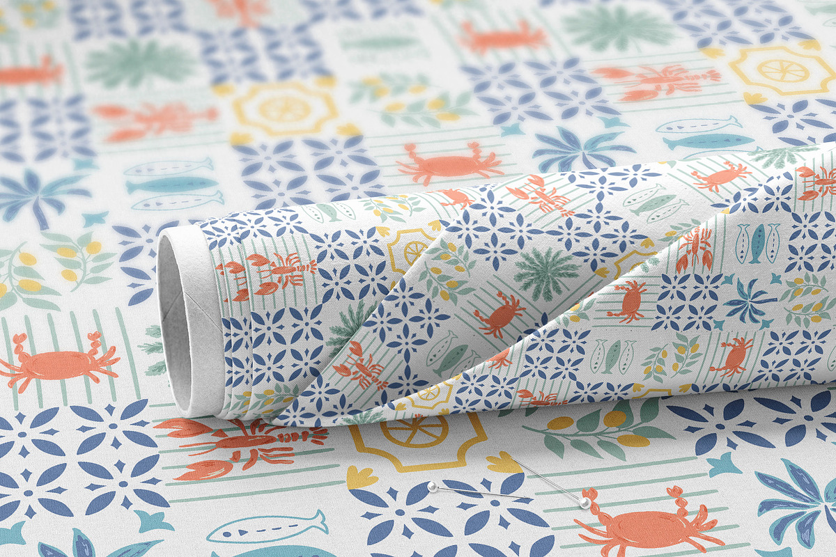 Italian Sea Vibes patterns, a Pattern Graphic by Tani Kuzminka (Photo 9 of 19)
