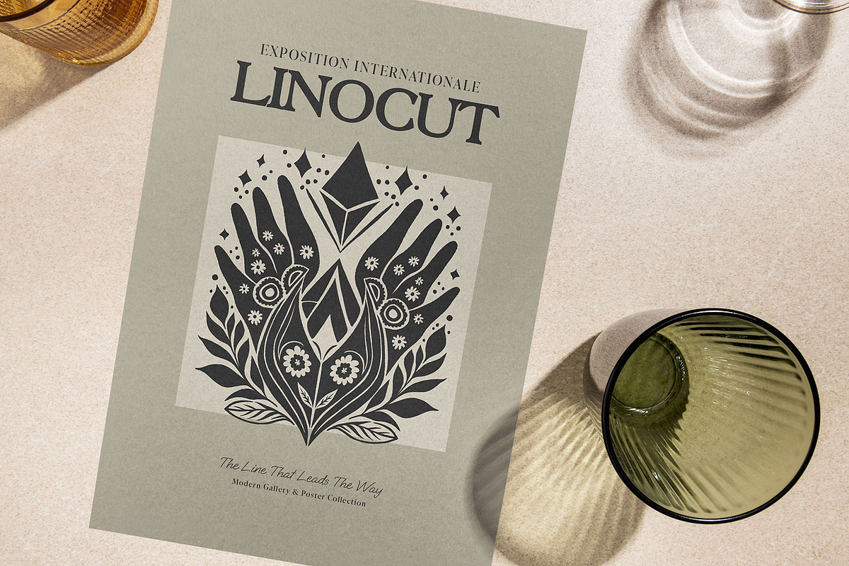 Linocut | Poster Builder, an Object Graphic by KetteCreate (Photo 10 of 14)