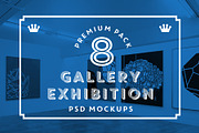 Gallery exhibition mockups, a Print Template by Formelier (Thumbnail 1 of 5)