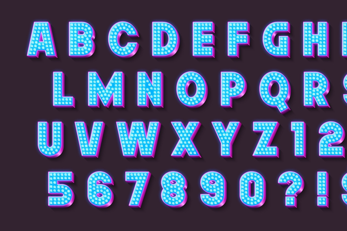 Modern bright lights alphabet, an Object Graphic by RevelStockart (Photo 6 of 8)