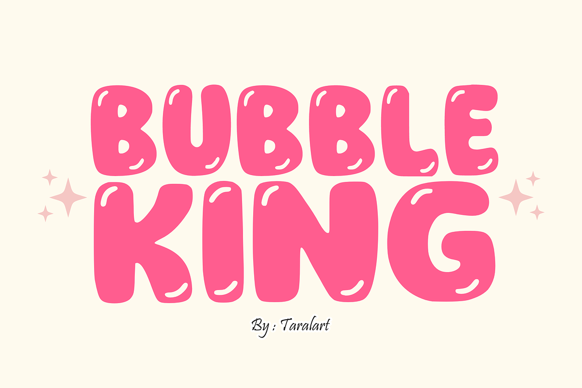 BUBBLE KING - Graffiti Bubble Font, a Sans Serif Font by KiddoGlyphs Studio (Photo 1 of 5)