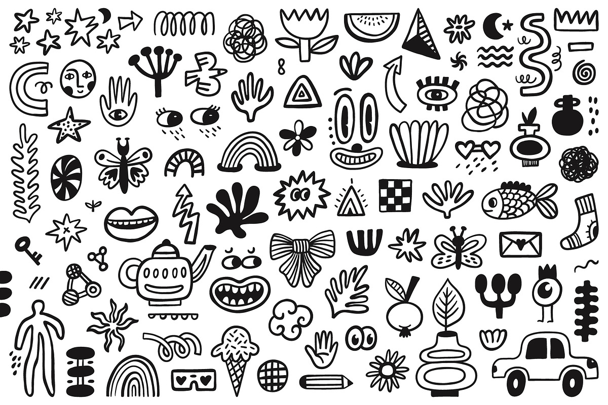 Cute Doodles collection, an Object Illustration by piyacler (Photo 9 of 16)