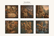 NeuroBear Storybook Set of 30, an Animal Illustration by LanternkinStudio (Thumbnail 8 of 14)