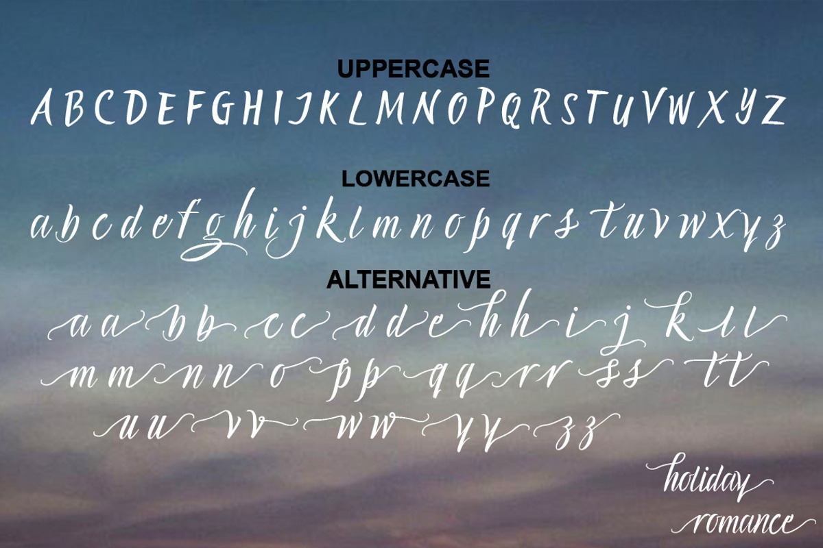 Holiday Romance Beautiful Script, a Script Font by Putra Khan (Photo 9 of 9)