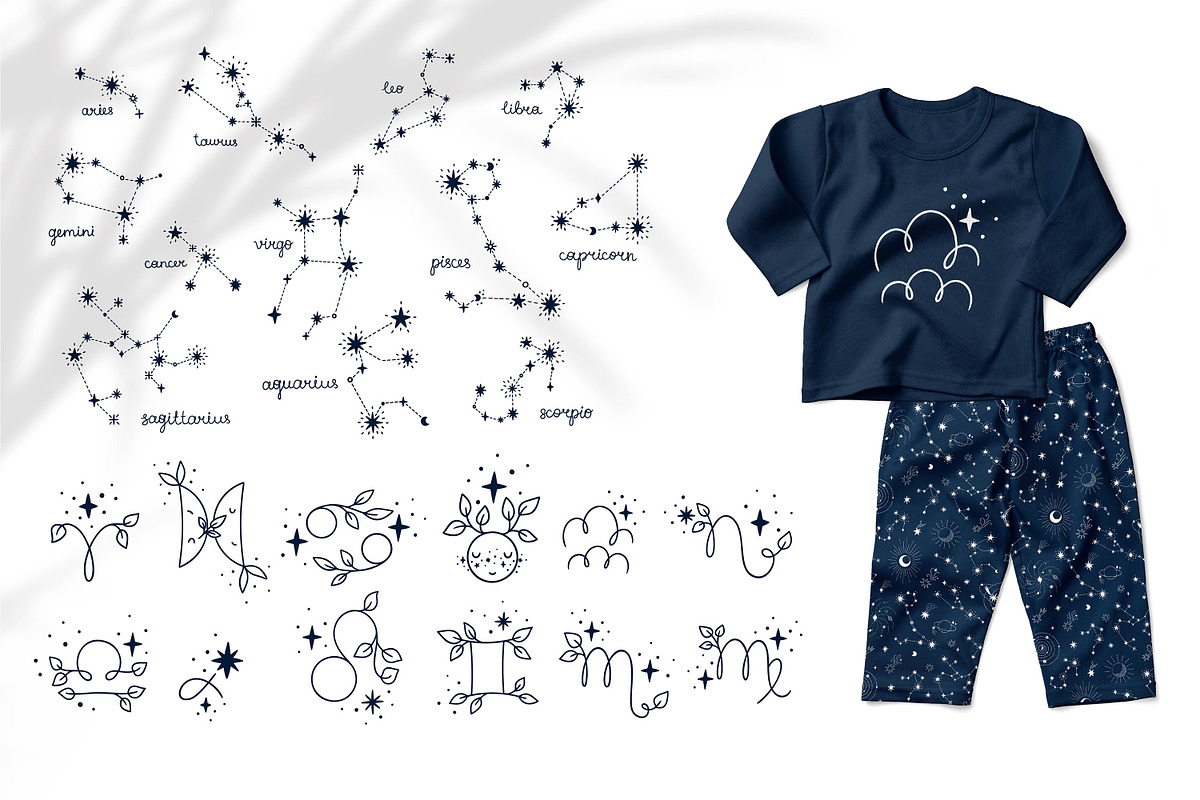 Celestial - Stars and Moons Cliparts, an Illustration by OxanaTally (Photo 5 of 11)