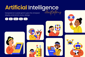 Artificial Intelligence Illustration, a Technology Illustration by Brickclay