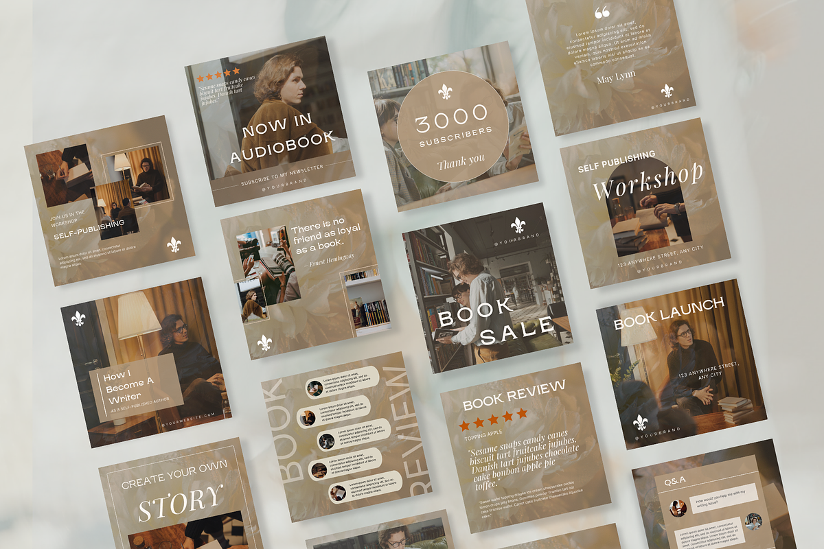 Author social media template bundle, a Social Media Template by Petite Zakka Boutique (Photo 2 of 10)