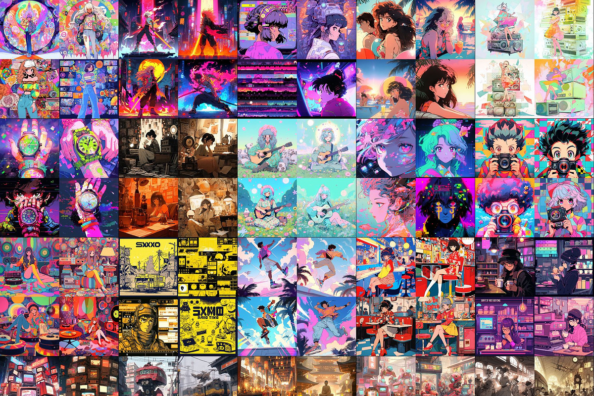 451 Midjourney Retro Anime Prompts, a Person Illustration by Sevenstyles