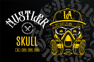 Hustler Skull Vector Art