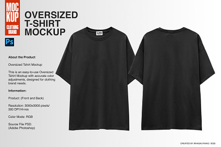 Oversized T-shirt Mockup, a Shirt Mockup by Irhasalfahad
