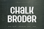 Chalk Broder Font, a Sans Serif Font by Iqsiart Studio (Thumbnail 1 of 6)
