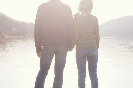 Romantic couple enjoying sunset preview 6