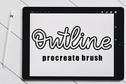 Outline Brush for Procreate, a Brush Add-On by Almazova Dolzhenko (Thumbnail 1 of 3)