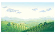 Landscape with green hills and mount, a Seasonal Illustration by Countryside life (Thumbnail 8 of 9)