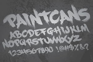 Graffiti Fonts PaintCans